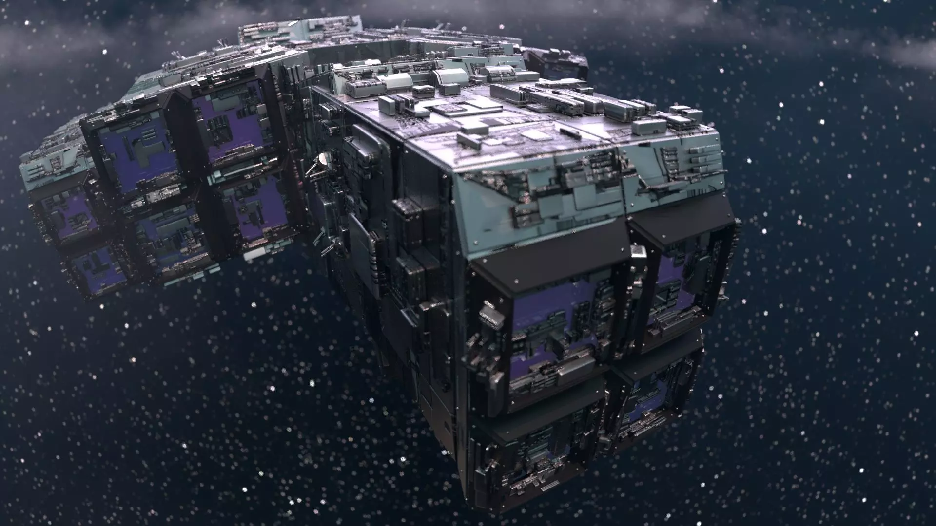 Starship - Full Render Scene 3D model_0