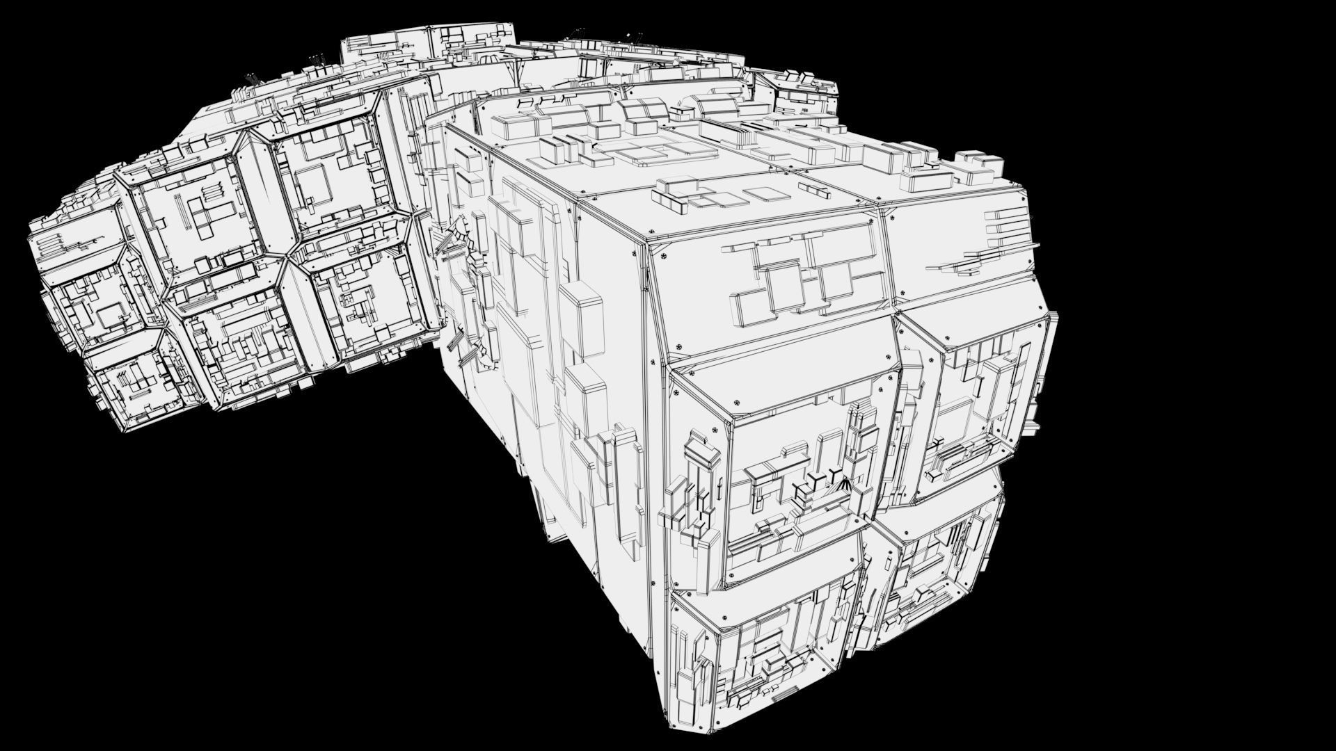 Starship - Full Render Scene 3D model_4