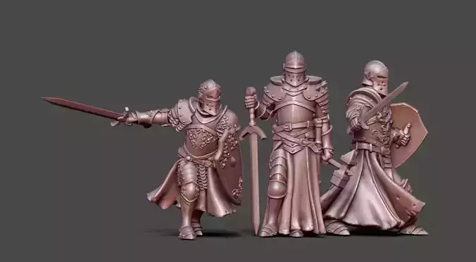 Knights bundle - 3 miniatures 35mm scale