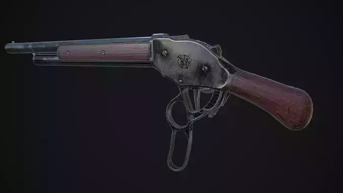Winchester M1887 Low-poly 3D model