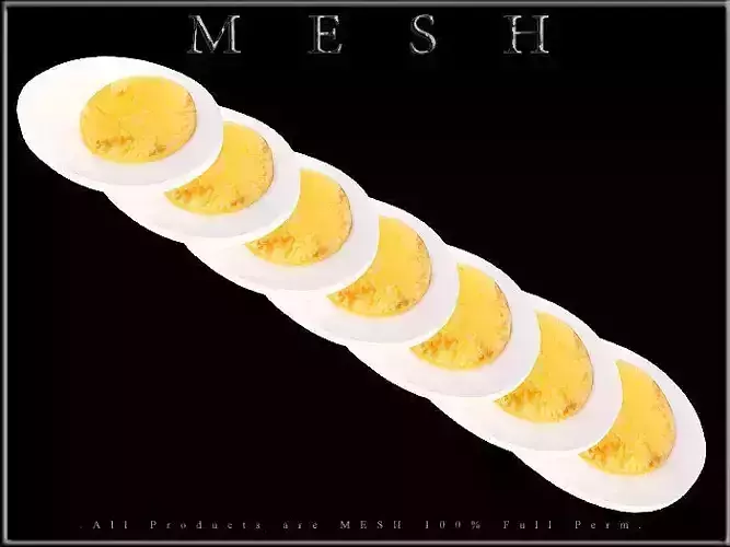 Slice of Egg - All in One Low-poly 3D model