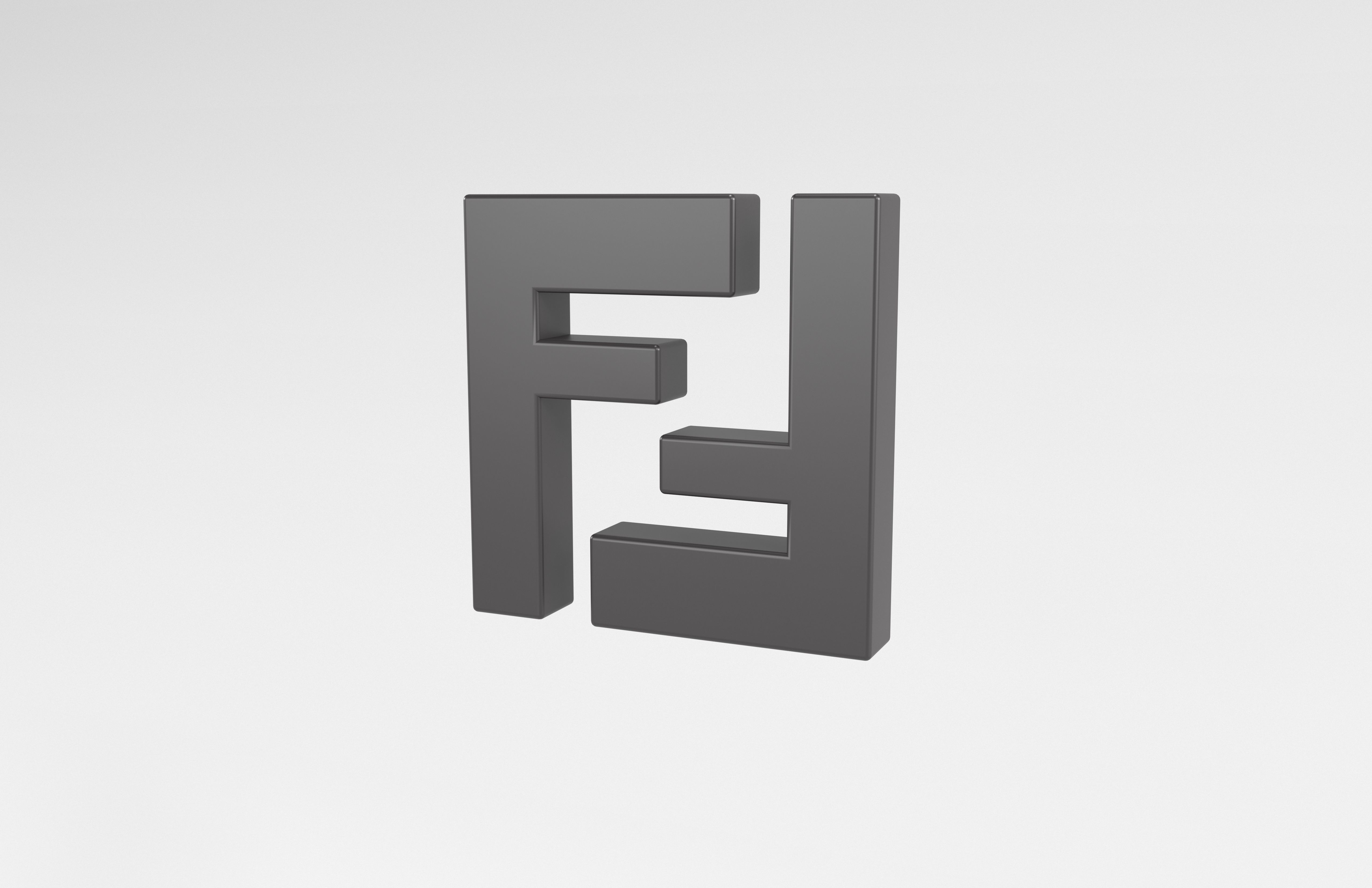 FENDI Logo v1 001 Free low-poly 3D model_3