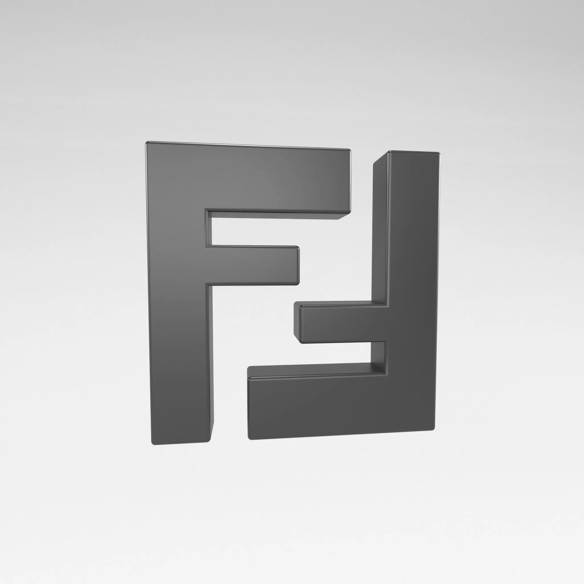 FENDI Logo v1 001 Free low-poly 3D model_0