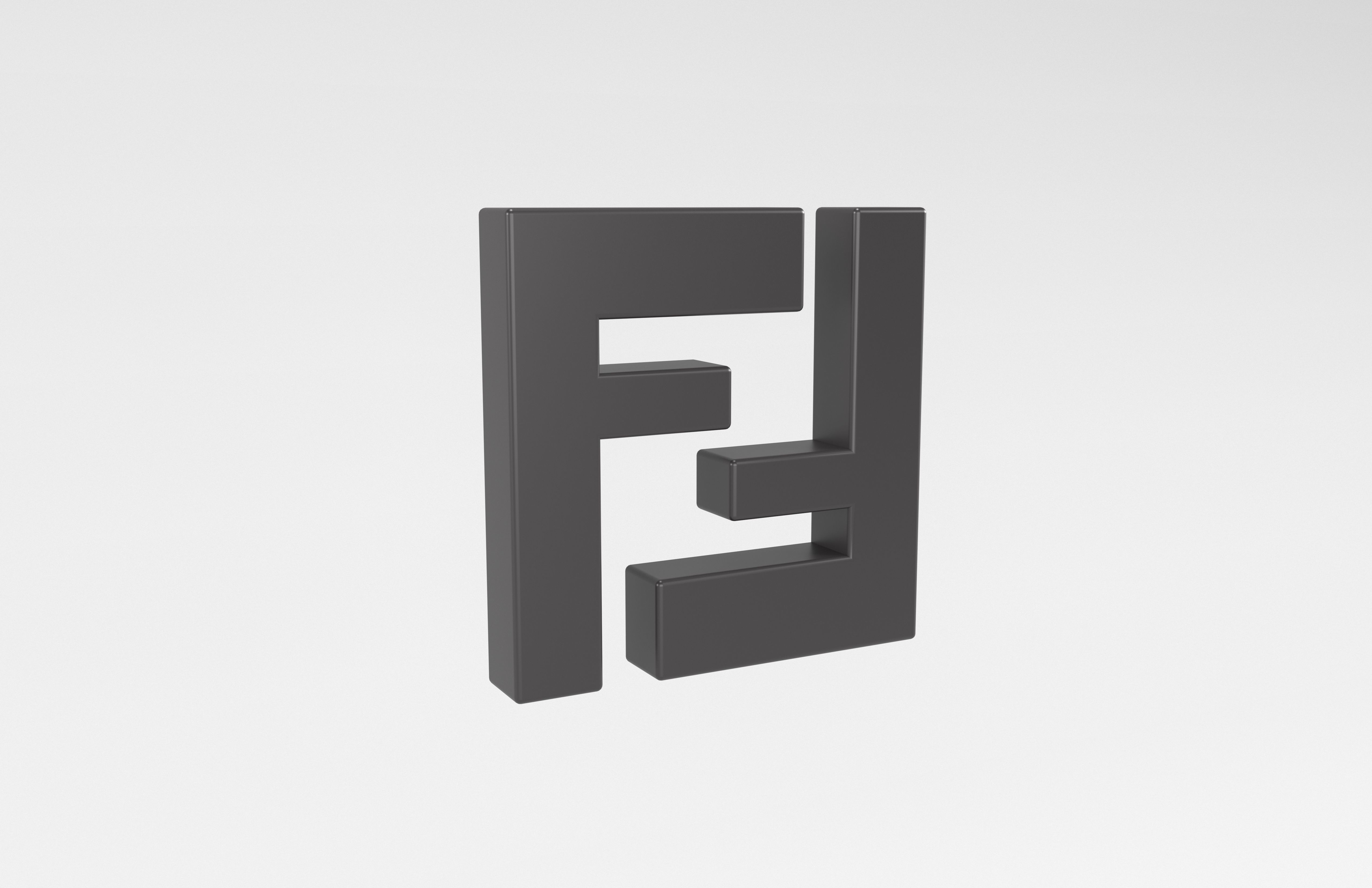 FENDI Logo v1 001 Free low-poly 3D model_4
