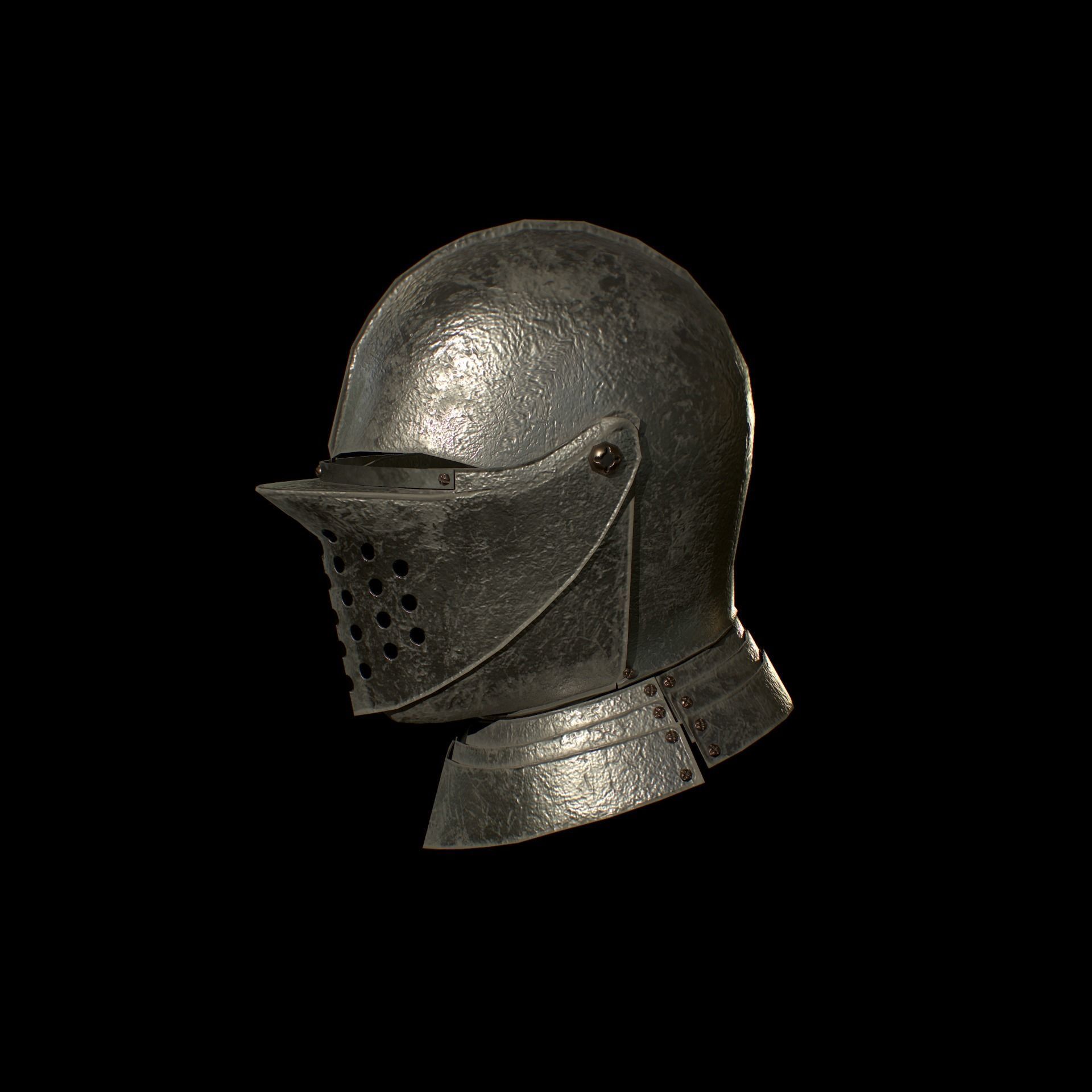 HIE Helmet D200130 Low-poly 3D model_4