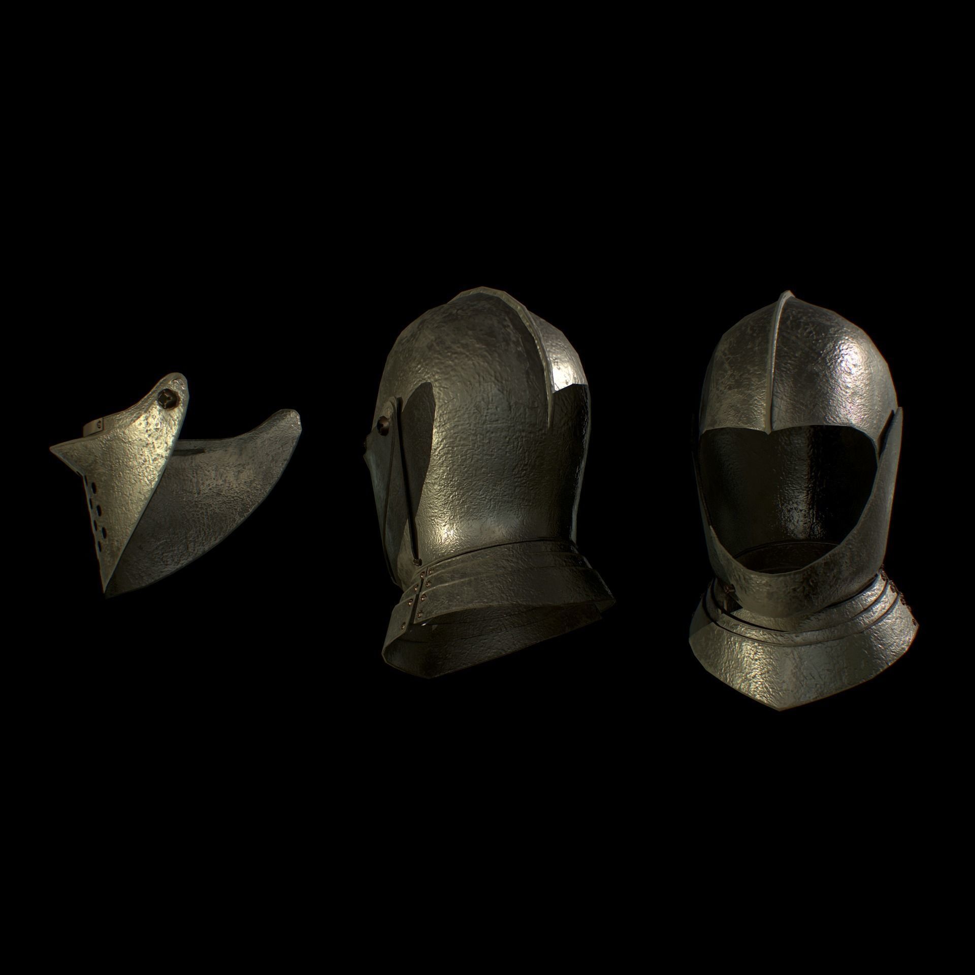 HIE Helmet D200130 Low-poly 3D model_1