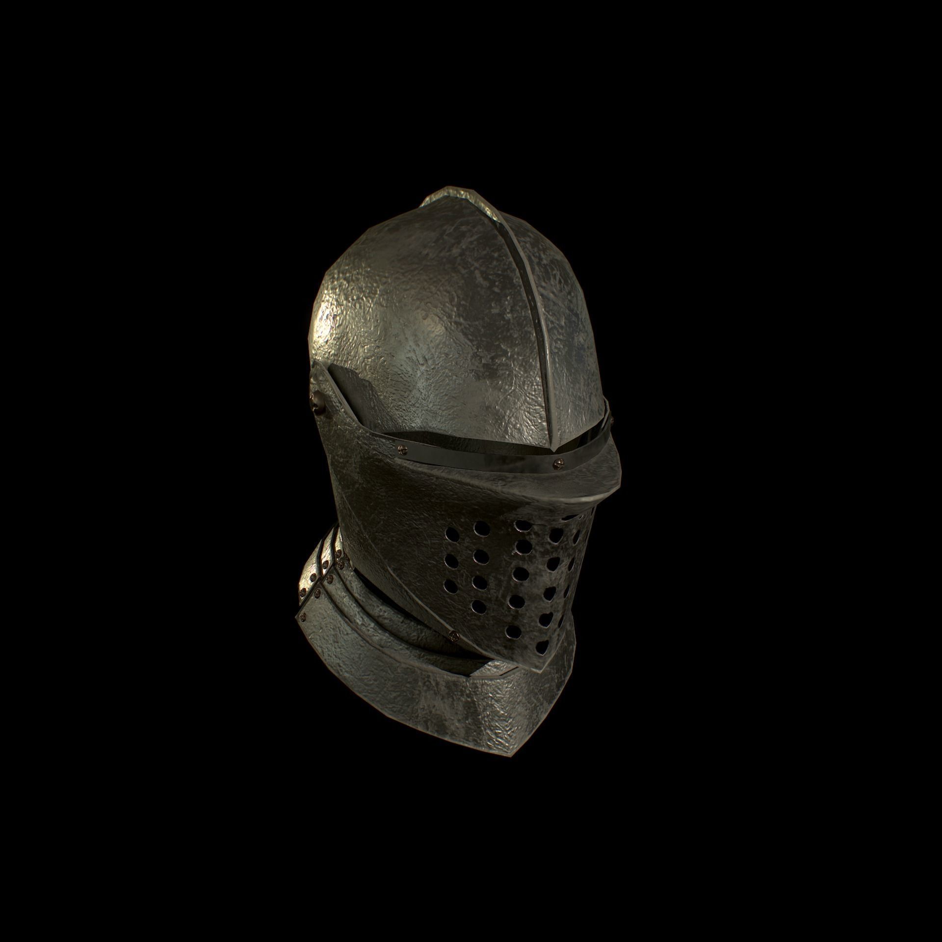 HIE Helmet D200130 Low-poly 3D model_5
