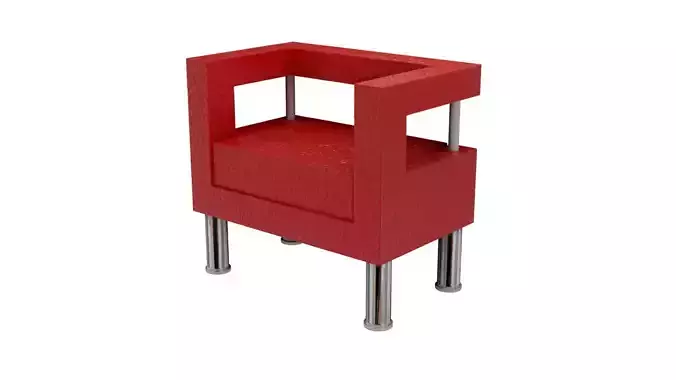 Sofa Low Poly 3D model chair