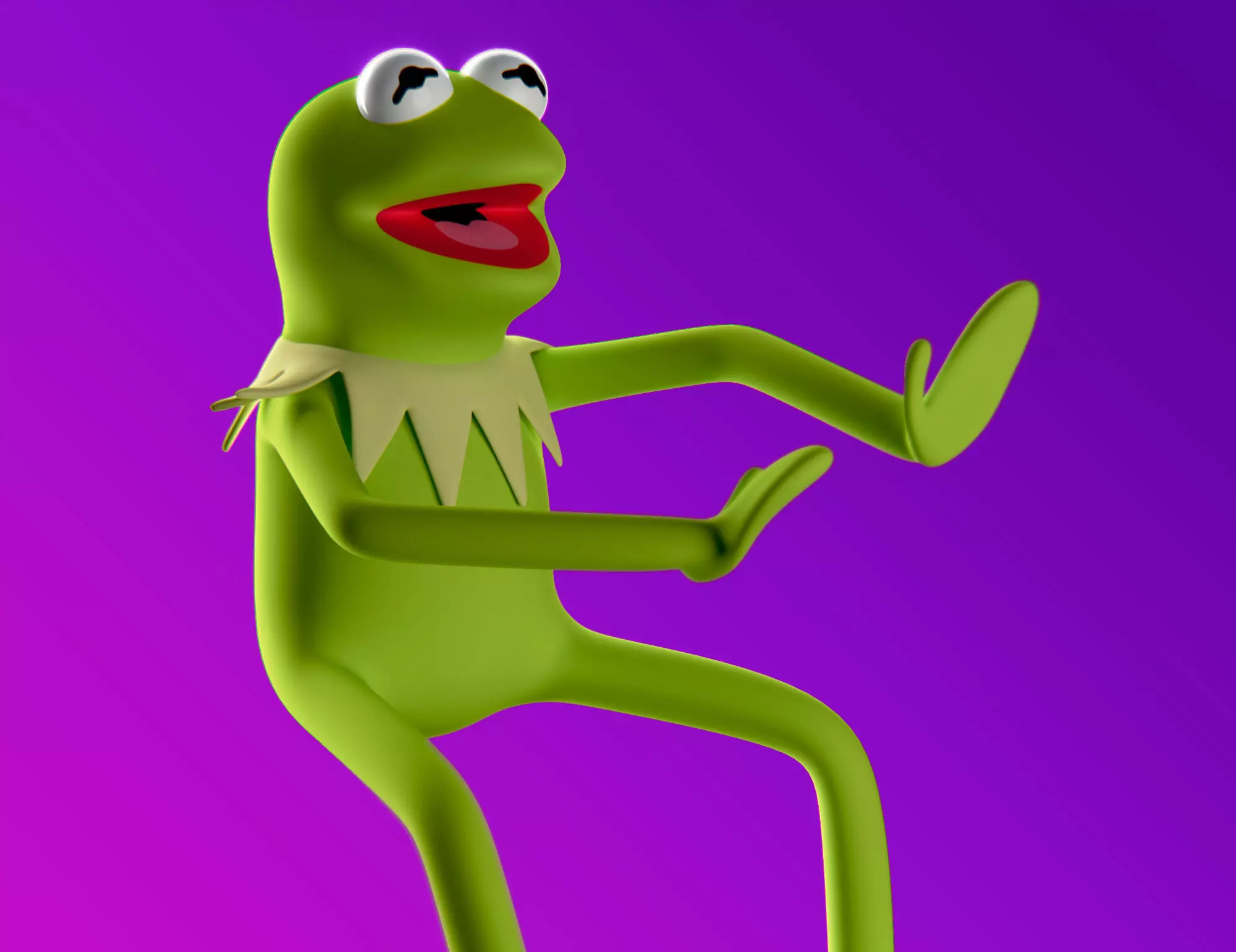 Kermit the Frog puppet 3D print model_0