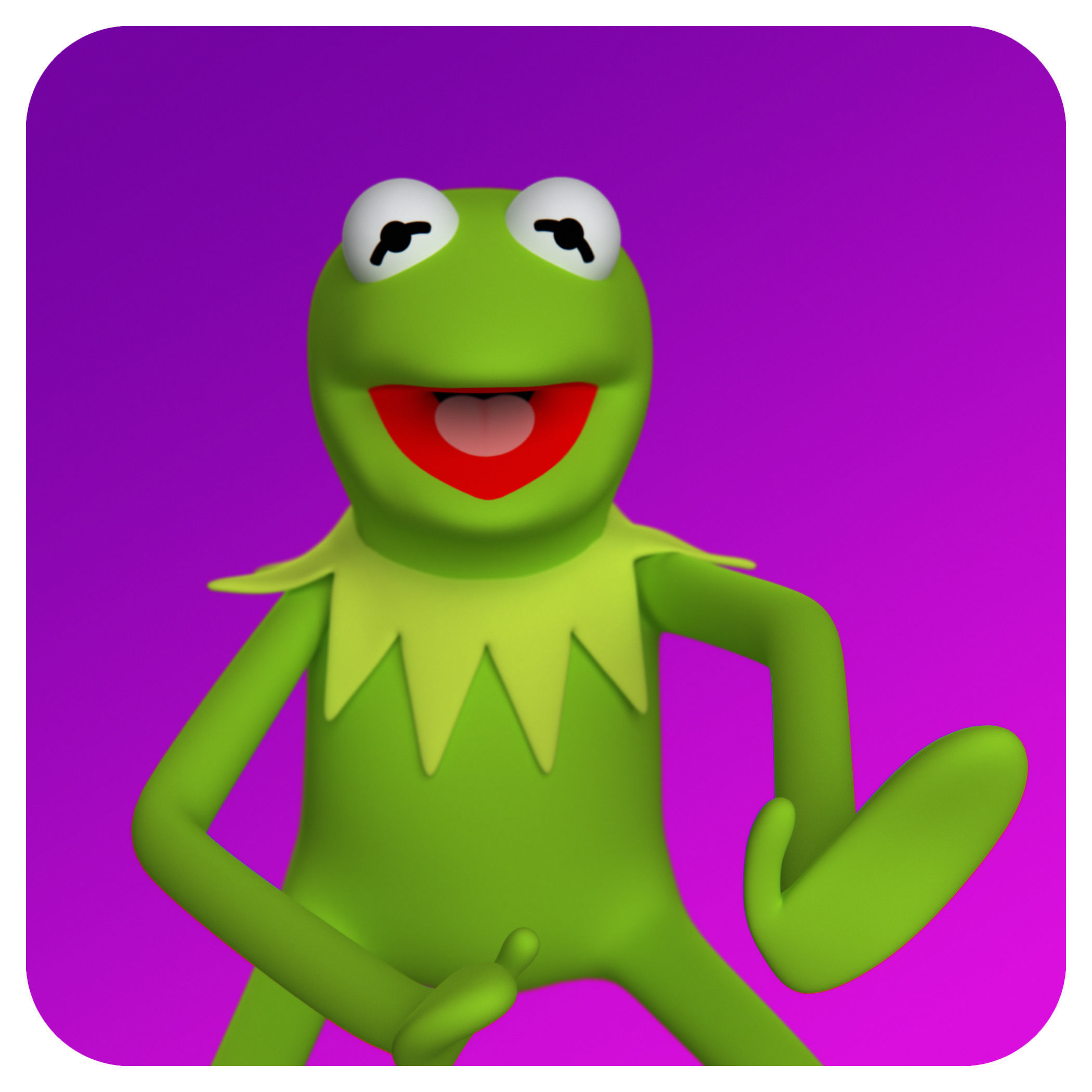 Kermit the Frog puppet 3D print model_3