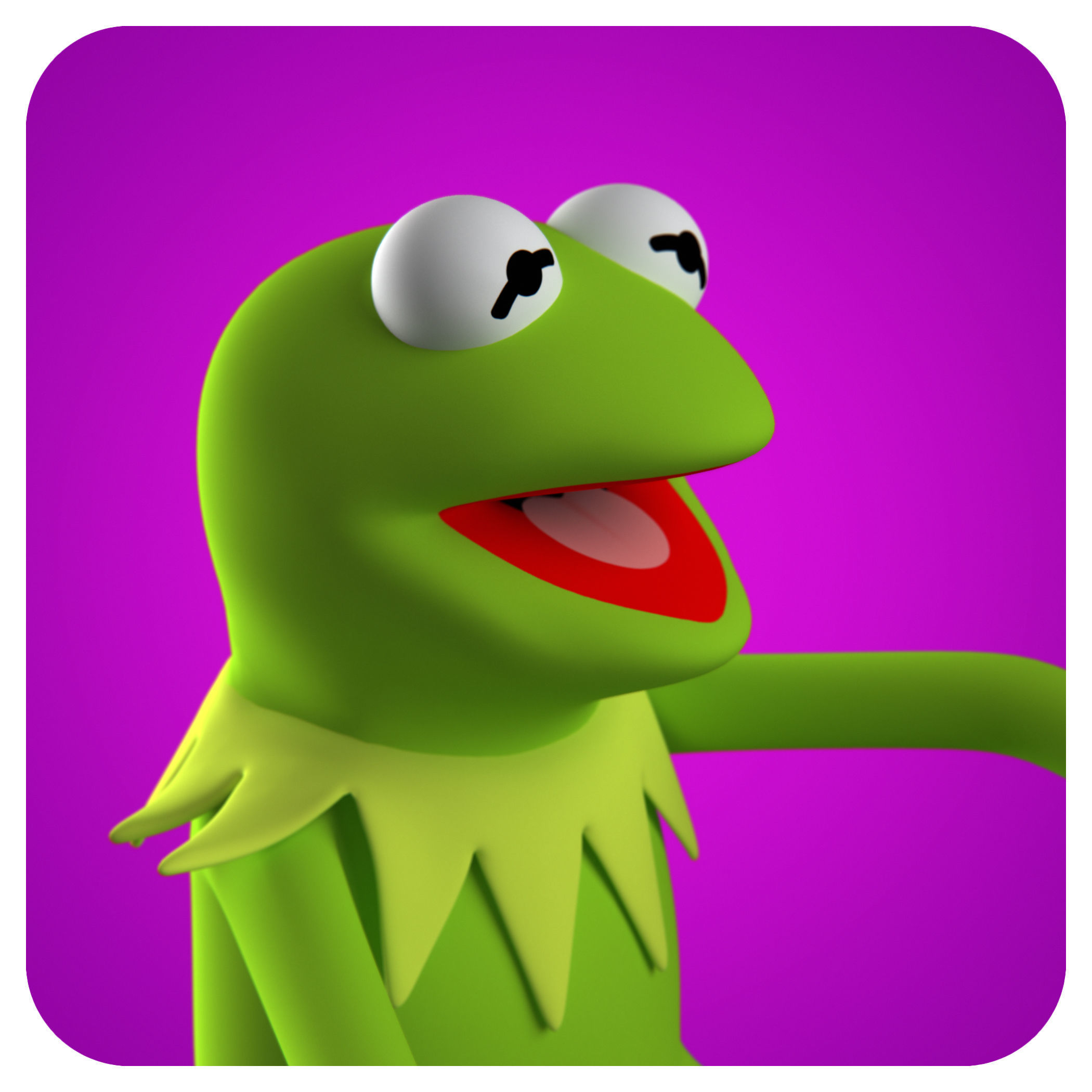 Kermit the Frog puppet 3D print model_1