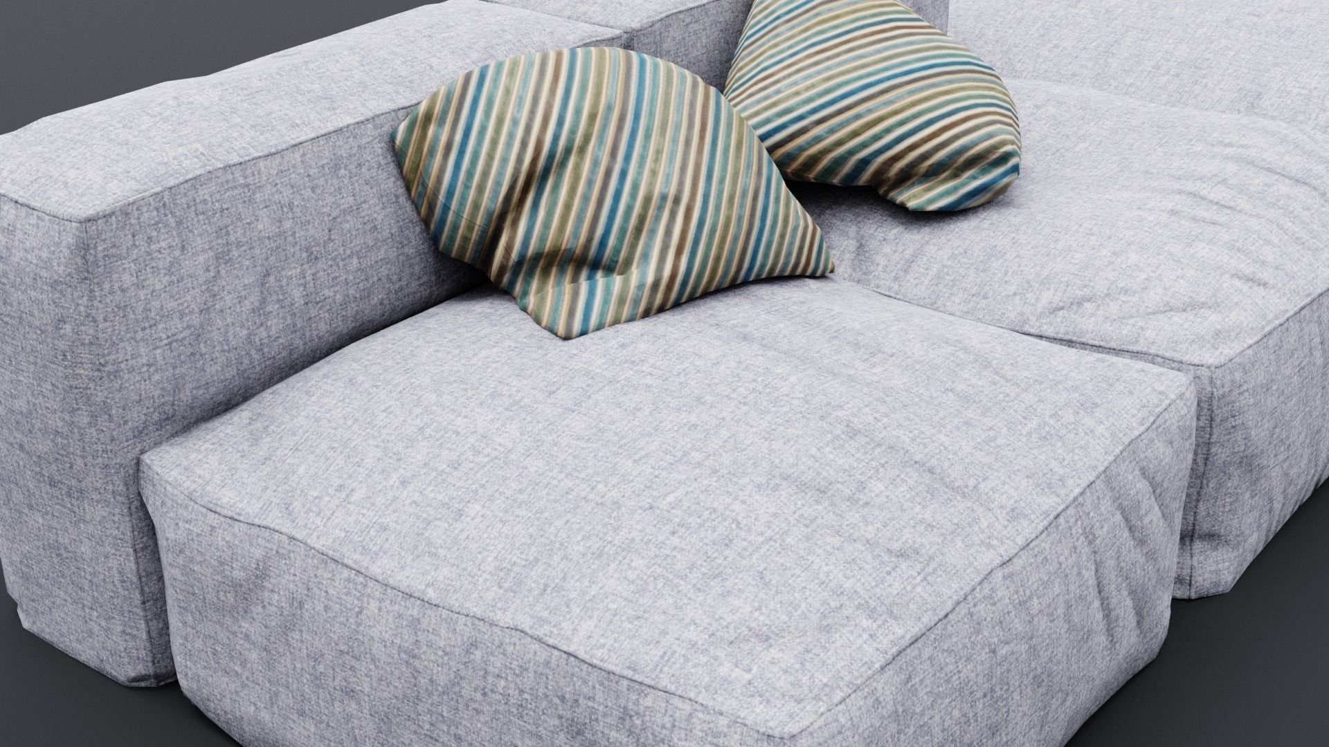 Frameless Sofa Low-poly 3D model_7