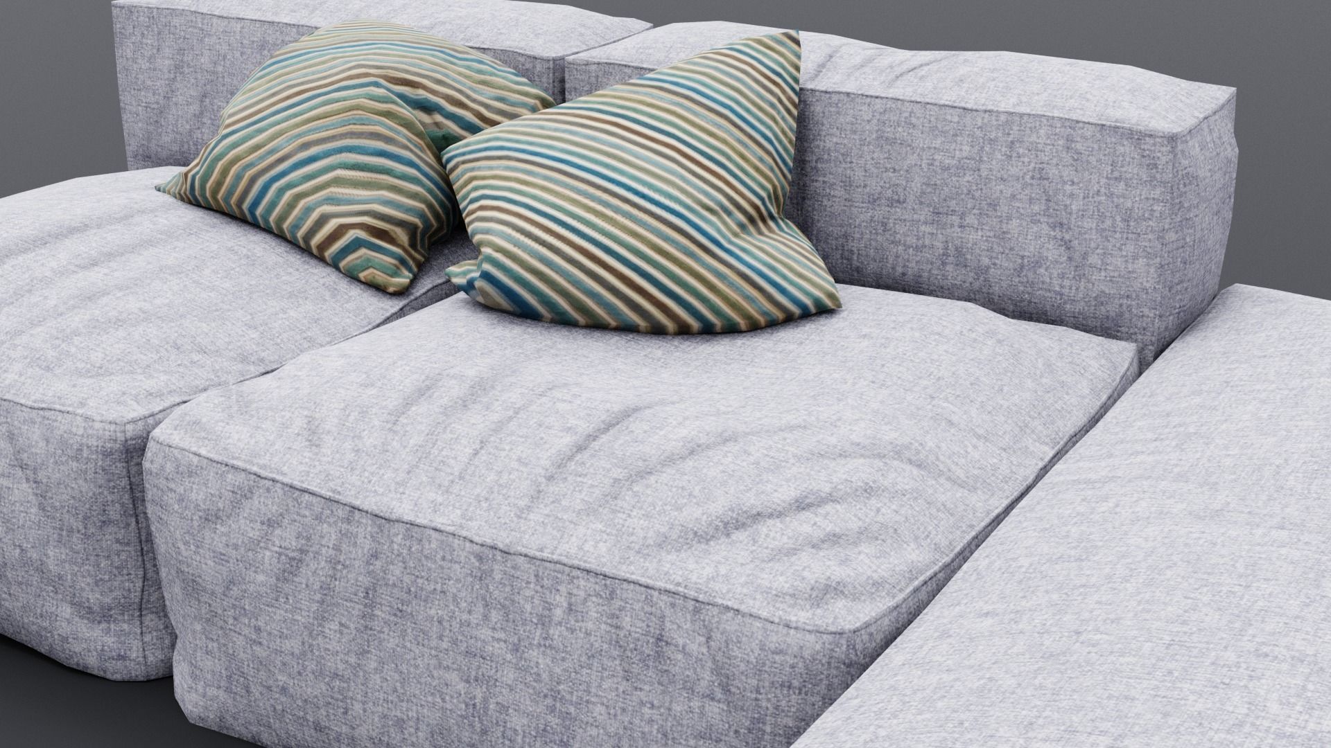 Frameless Sofa Low-poly 3D model_9