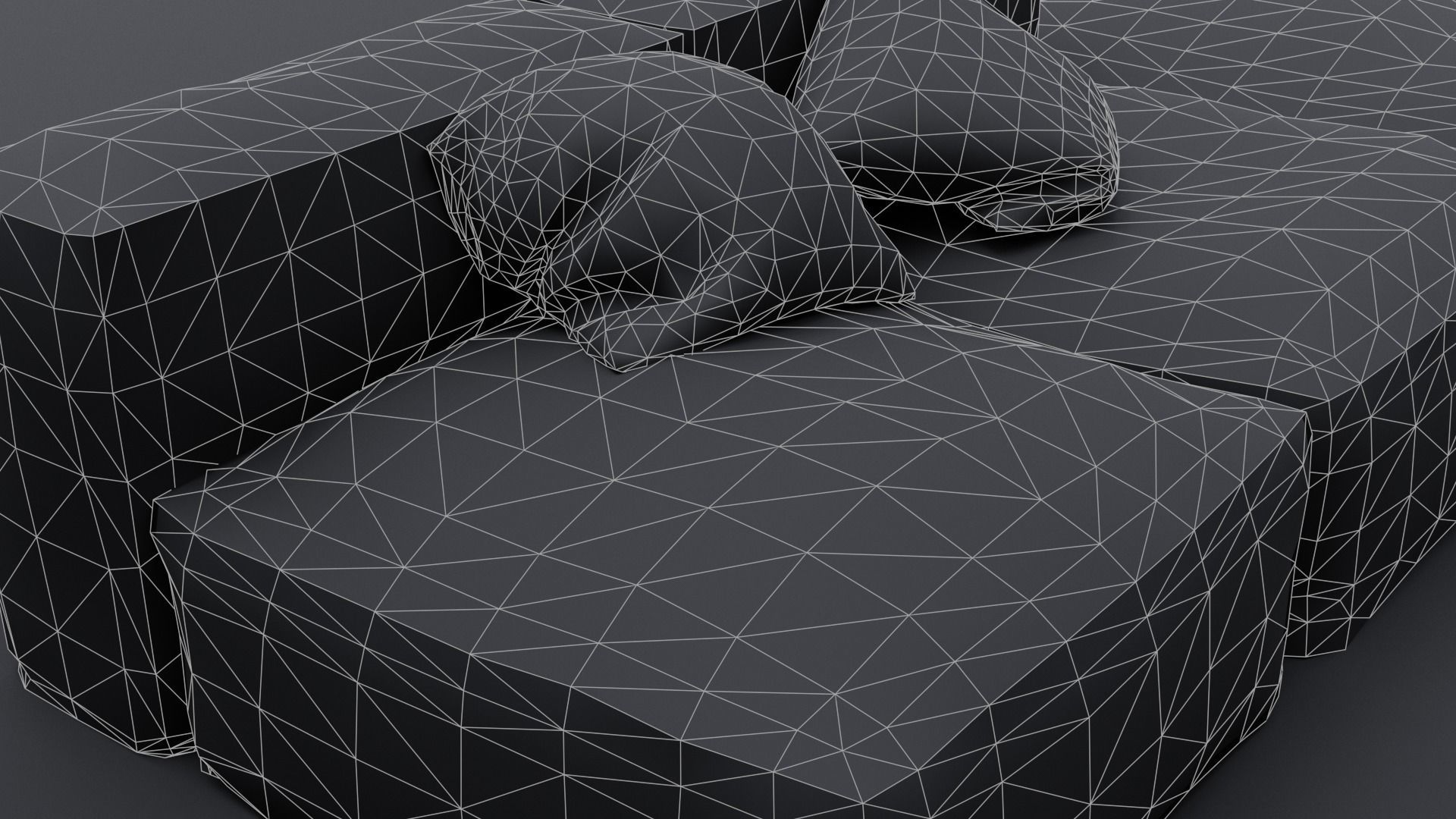 Frameless Sofa Low-poly 3D model_8