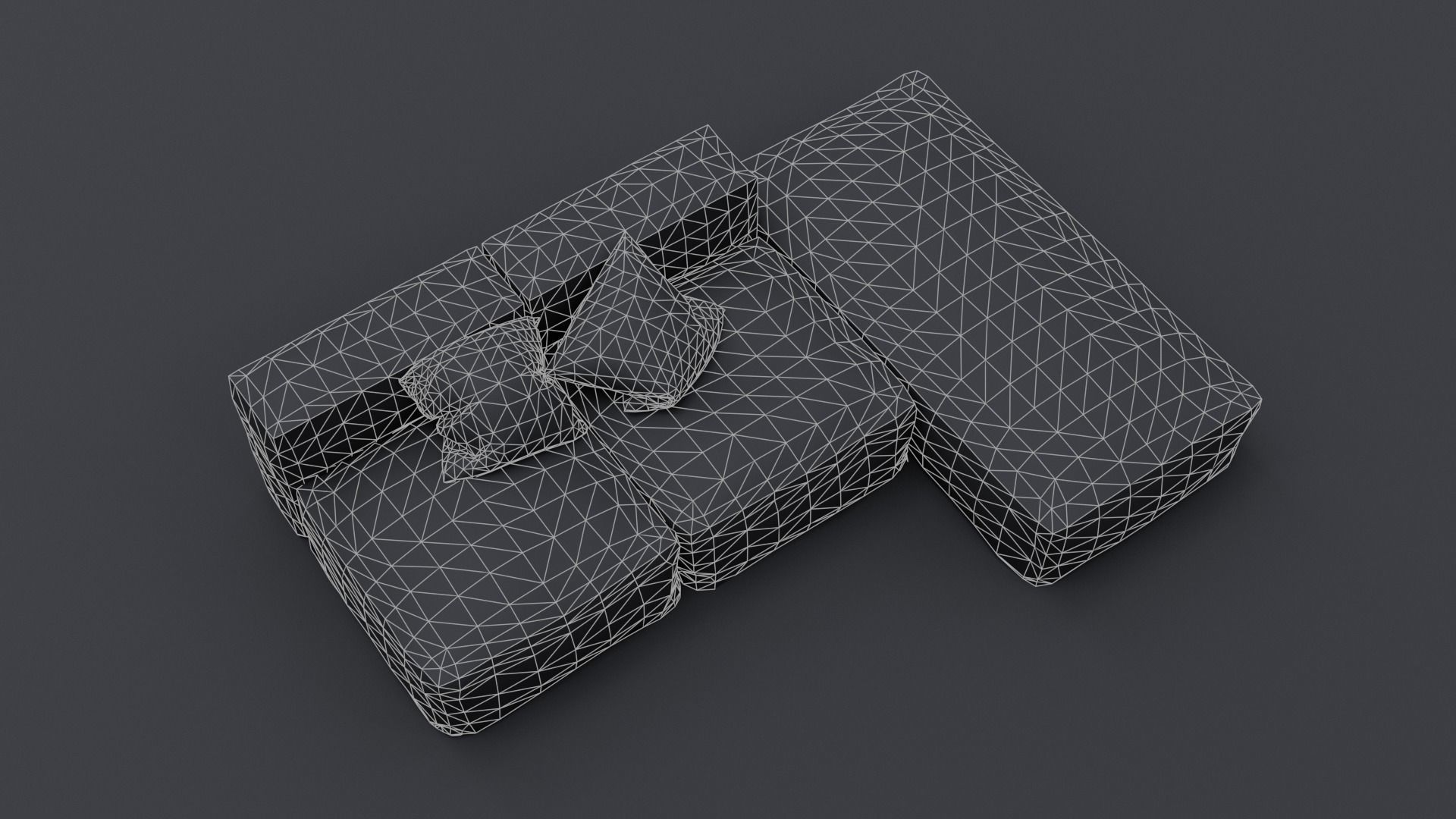 Frameless Sofa Low-poly 3D model_6