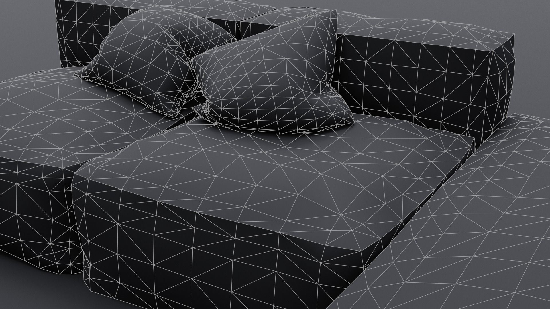 Frameless Sofa Low-poly 3D model_10