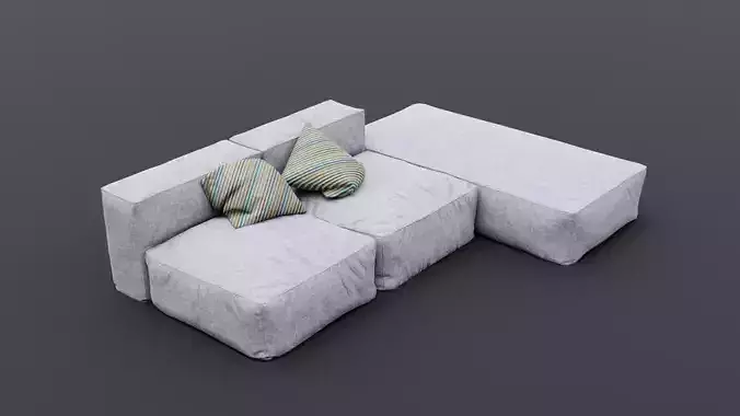 Frameless Sofa Low-poly 3D model