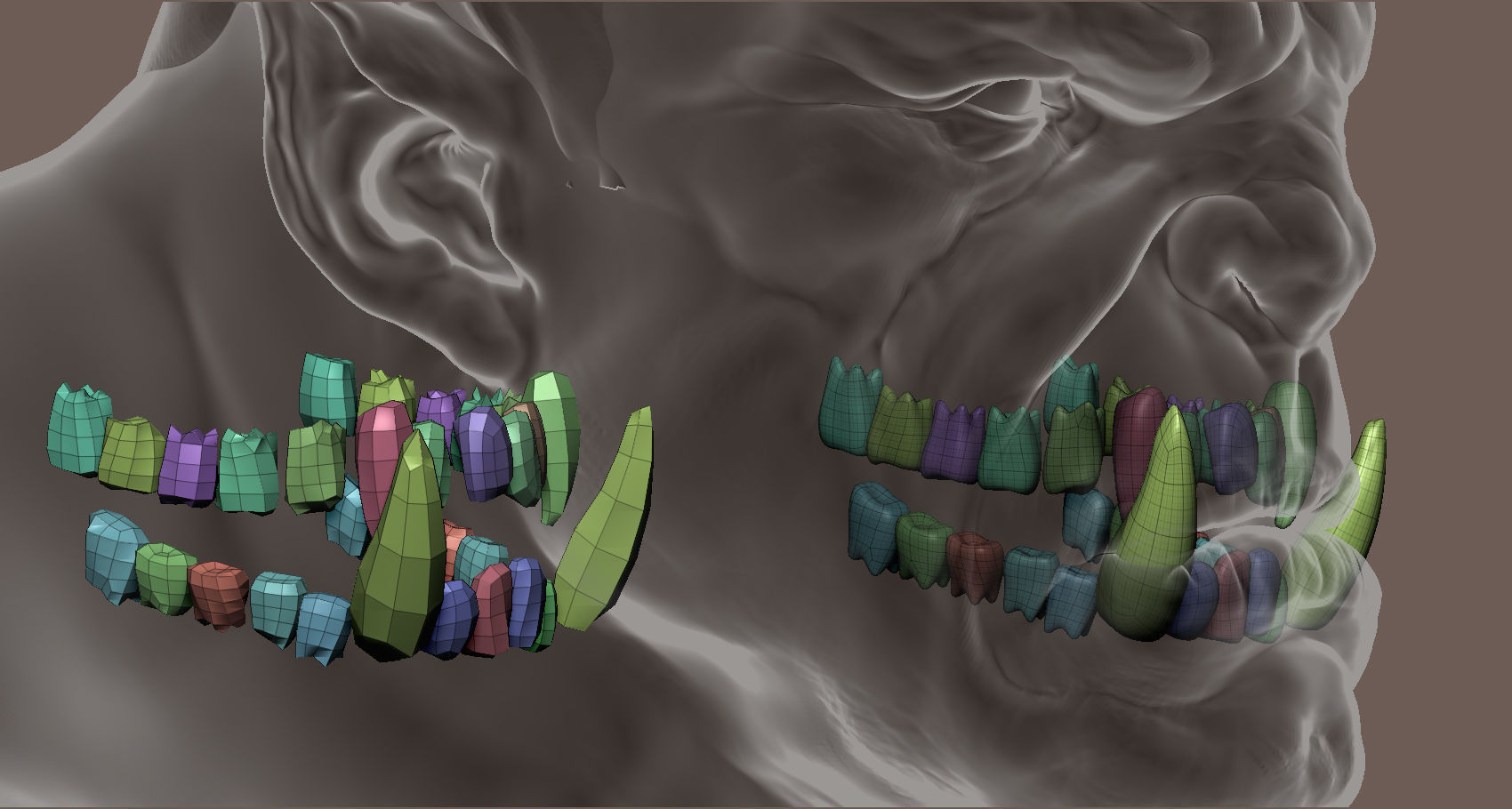 Orc Anatomy Study  Low-poly 3D model_11