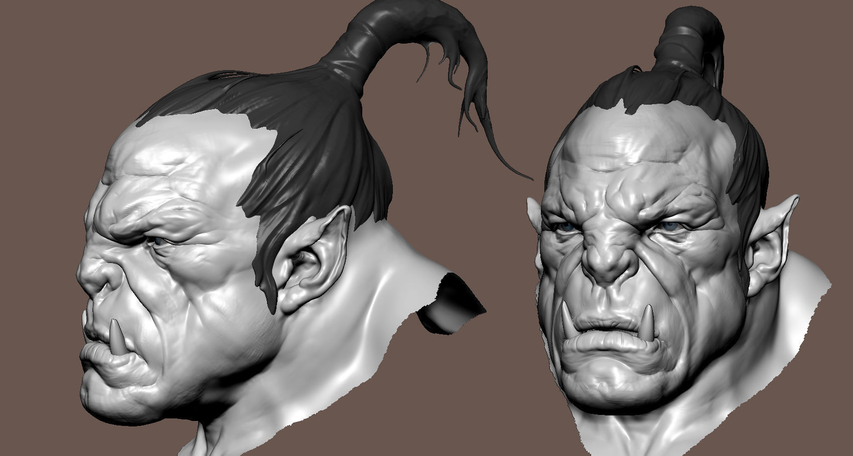 Orc Anatomy Study  Low-poly 3D model_10