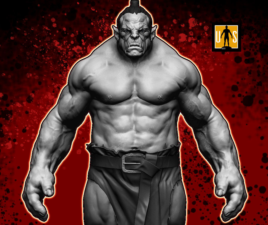 Orc Anatomy Study  Low-poly 3D model_15