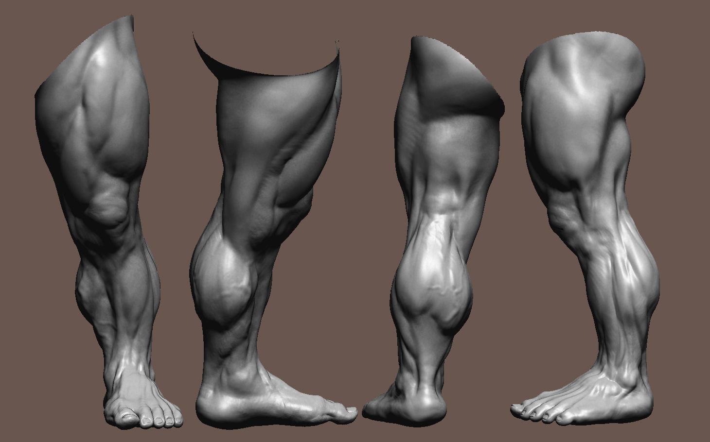Orc Anatomy Study  Low-poly 3D model_5