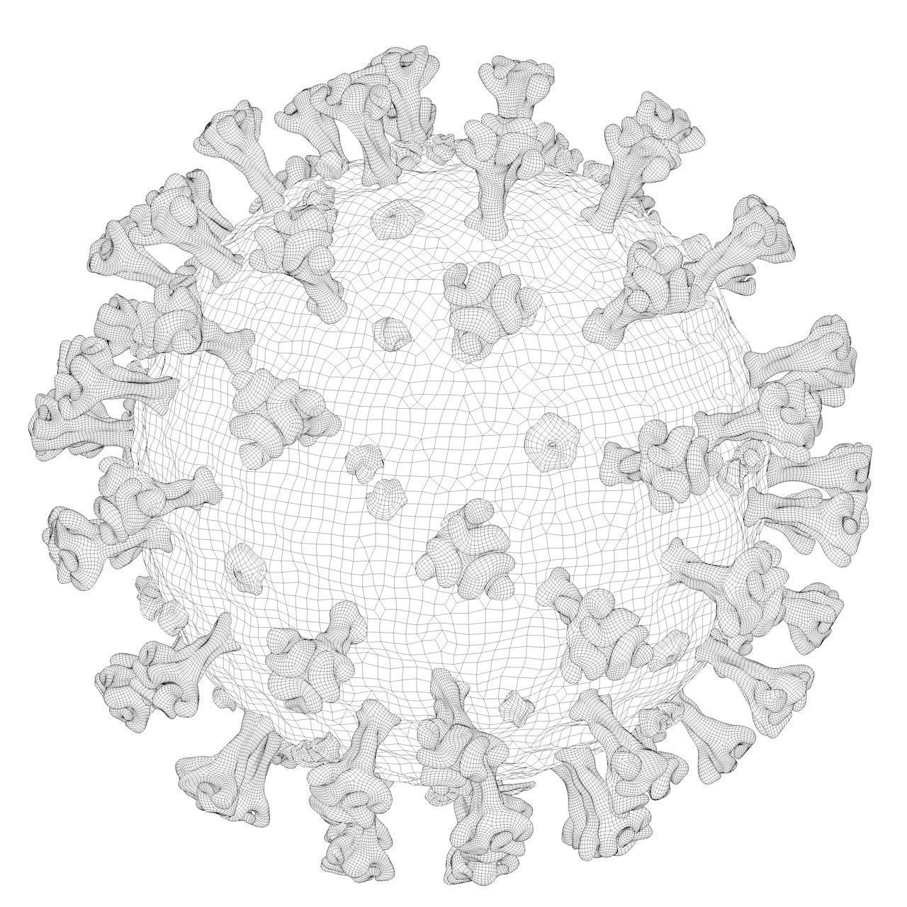 Coronavirus ball 3D model_5