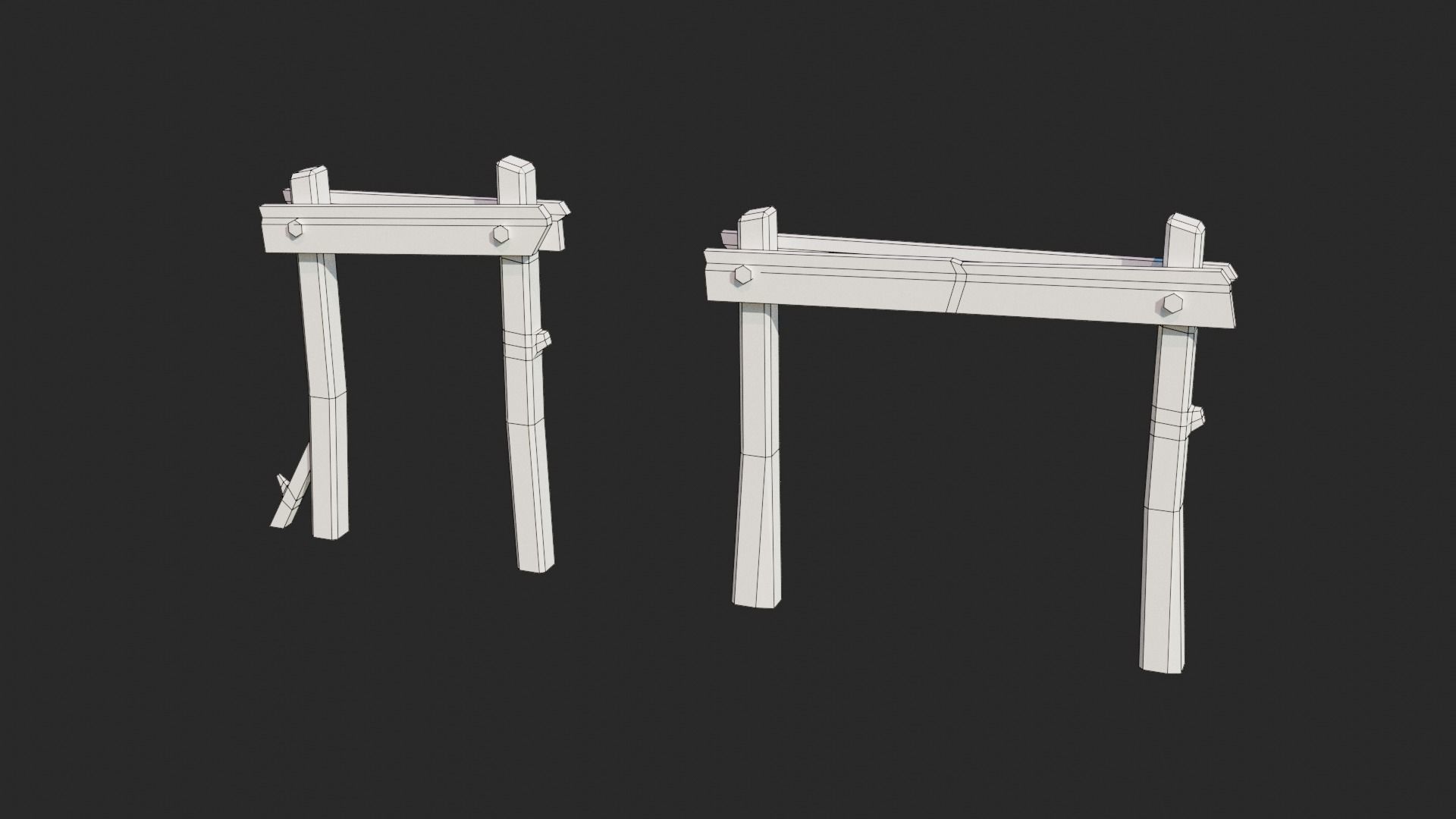 Cartoon Wild West Collection Low-poly 3D model_7