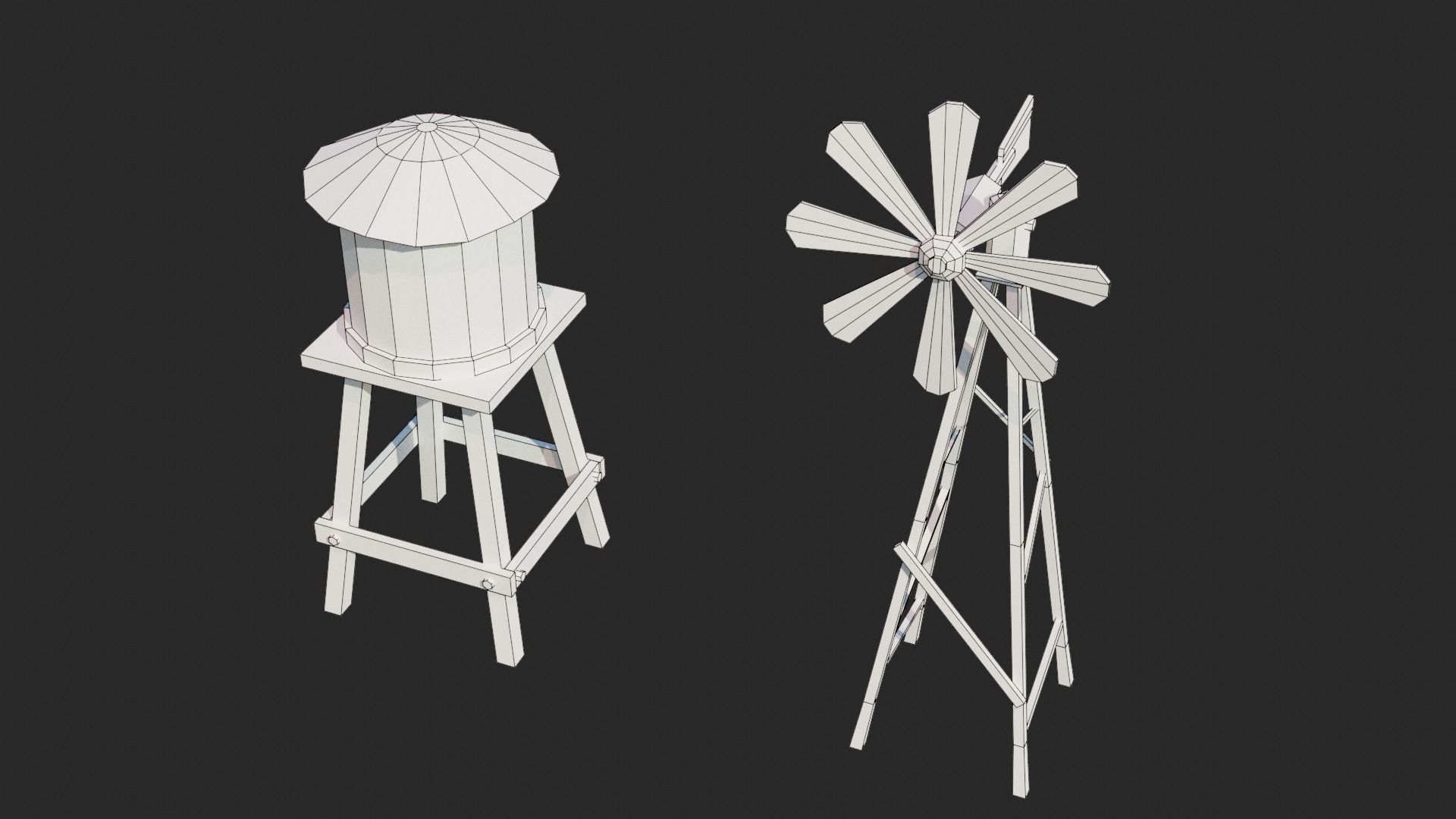 Cartoon Wild West Collection Low-poly 3D model_21