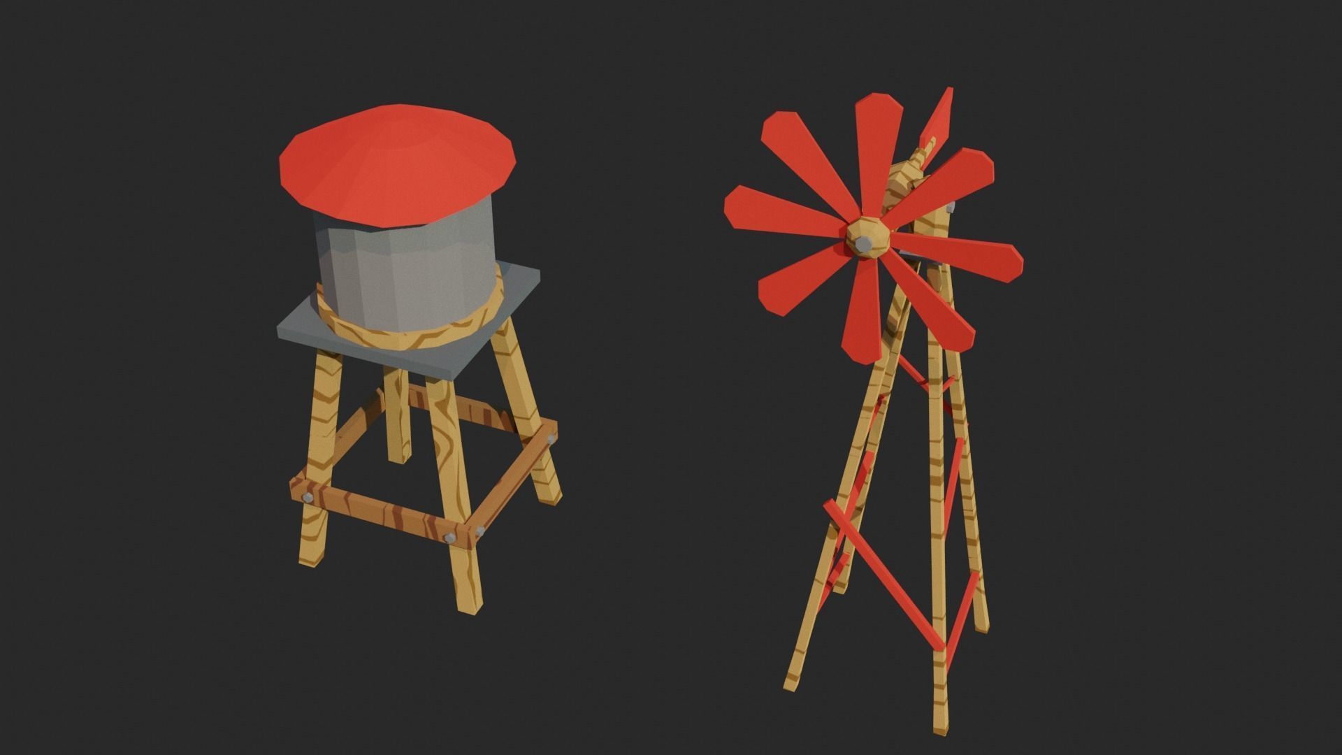 Cartoon Wild West Collection Low-poly 3D model_20