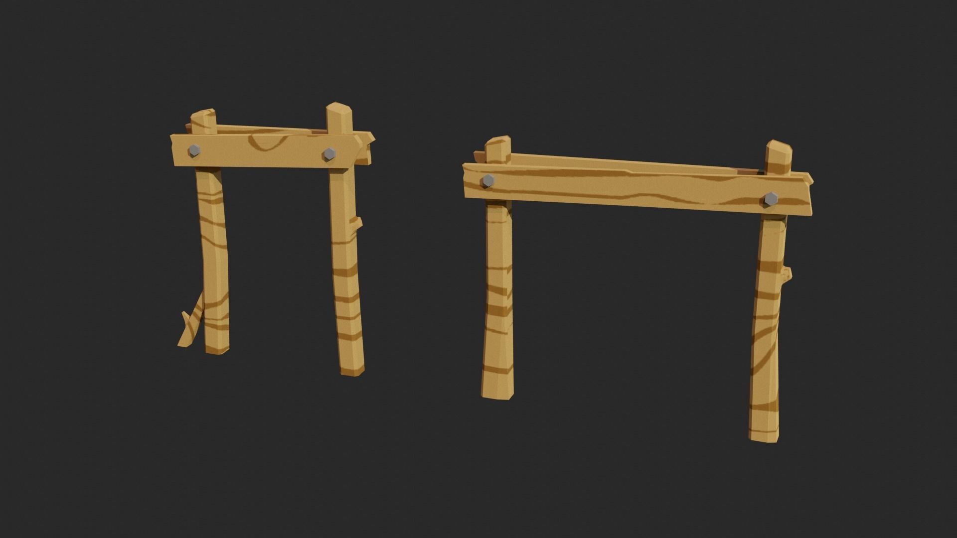 Cartoon Wild West Collection Low-poly 3D model_6