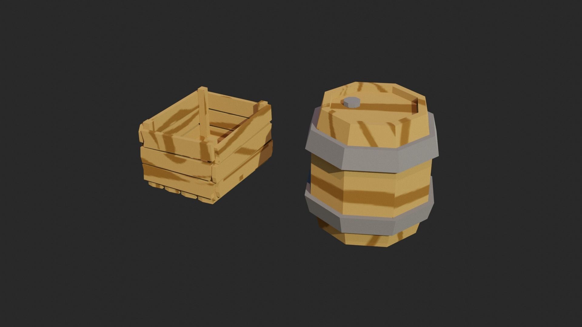 Cartoon Wild West Collection Low-poly 3D model_16