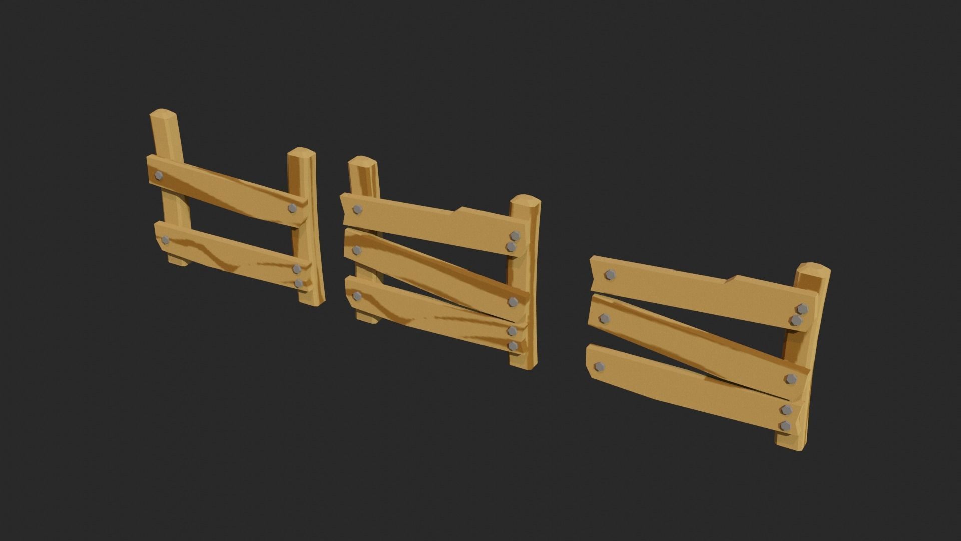 Cartoon Wild West Collection Low-poly 3D model_12