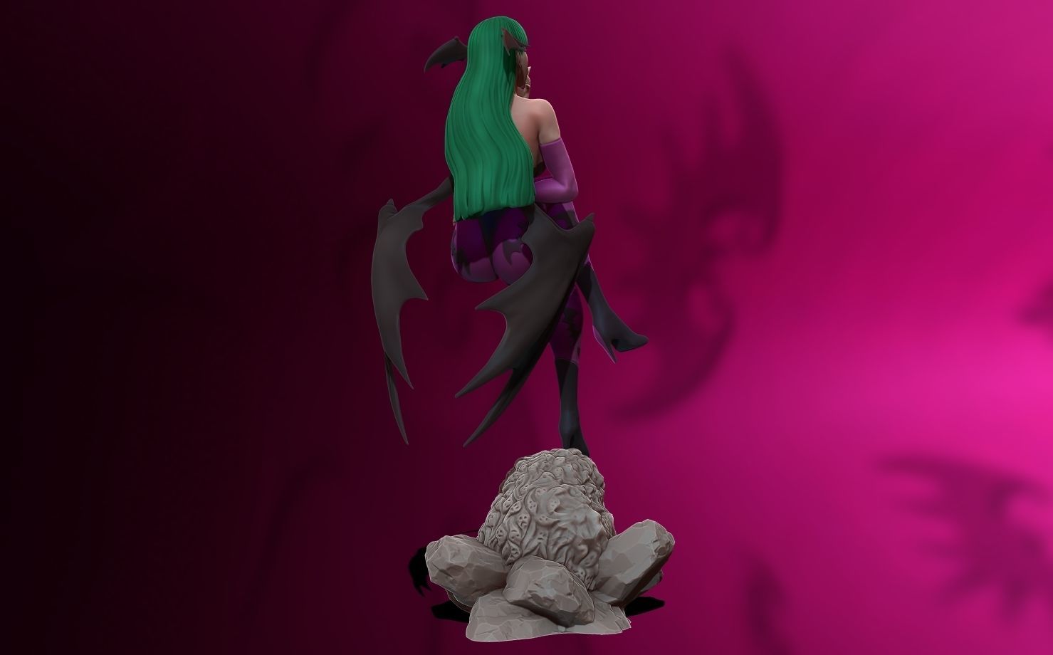 Morrigan Aensland 3d print figure statue - darsktalkers MvC 3D print model_12