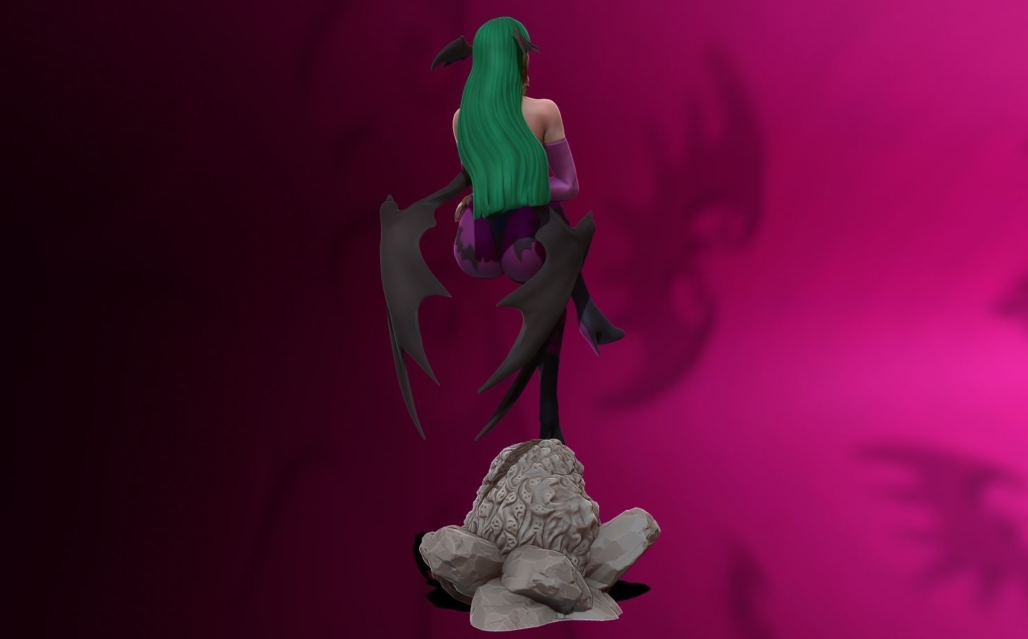 Morrigan Aensland 3d print figure statue - darsktalkers MvC 3D print model_11
