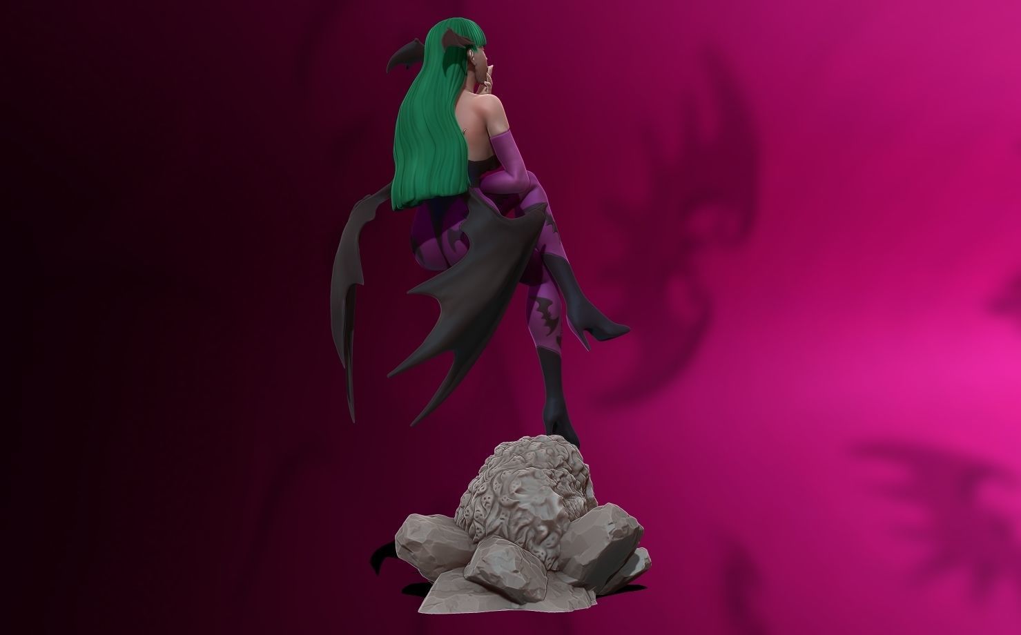 Morrigan Aensland 3d print figure statue - darsktalkers MvC 3D print model_13