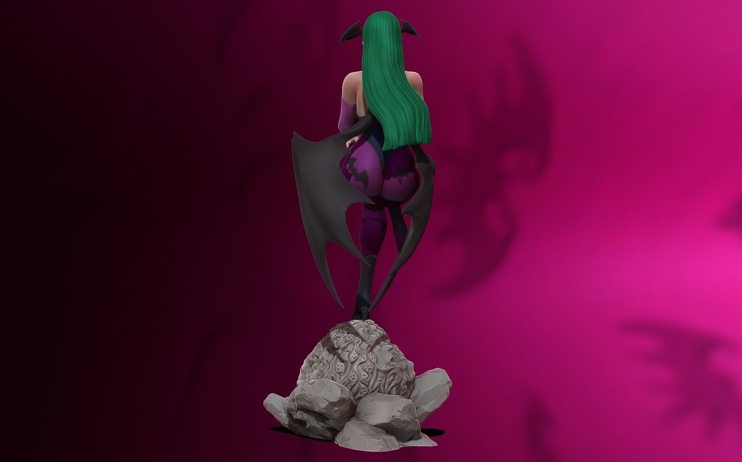 Morrigan Aensland 3d print figure statue - darsktalkers MvC 3D print model_9