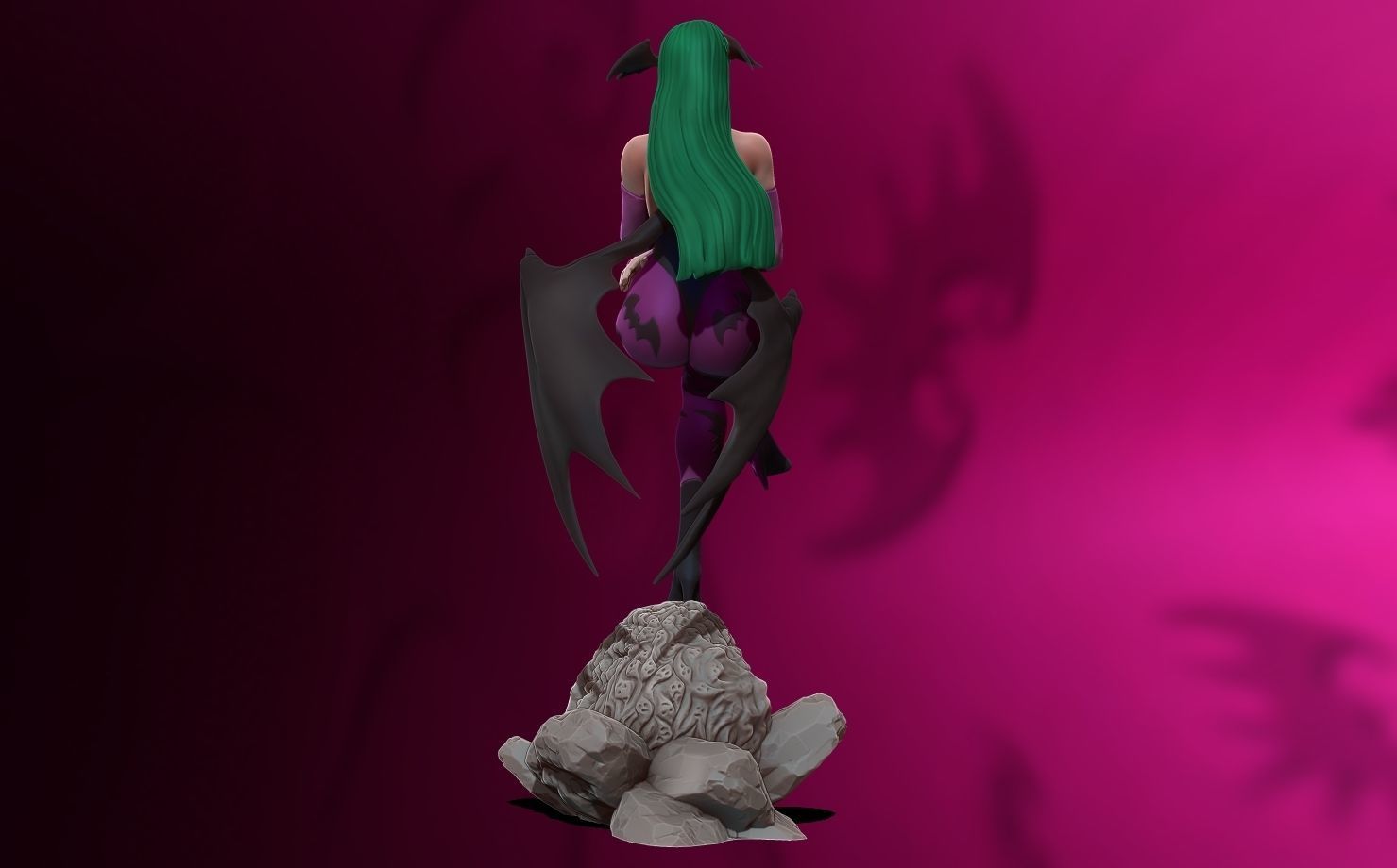 Morrigan Aensland 3d print figure statue - darsktalkers MvC 3D print model_10