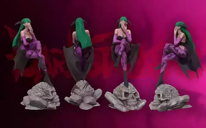 Morrigan Aensland 3d print figure statue - darsktalkers MvC 3D print model