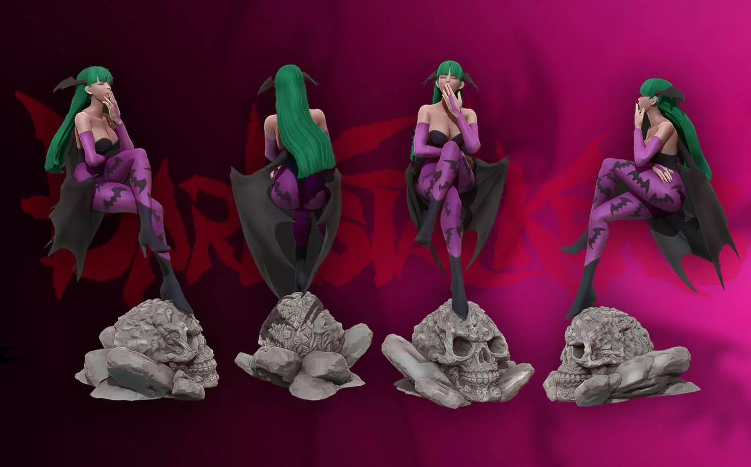 Morrigan Aensland 3d print figure statue - darsktalkers MvC 3D print model_0
