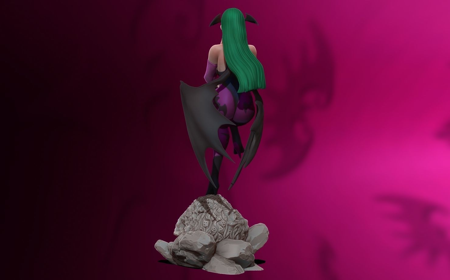 Morrigan Aensland 3d print figure statue - darsktalkers MvC 3D print model_8
