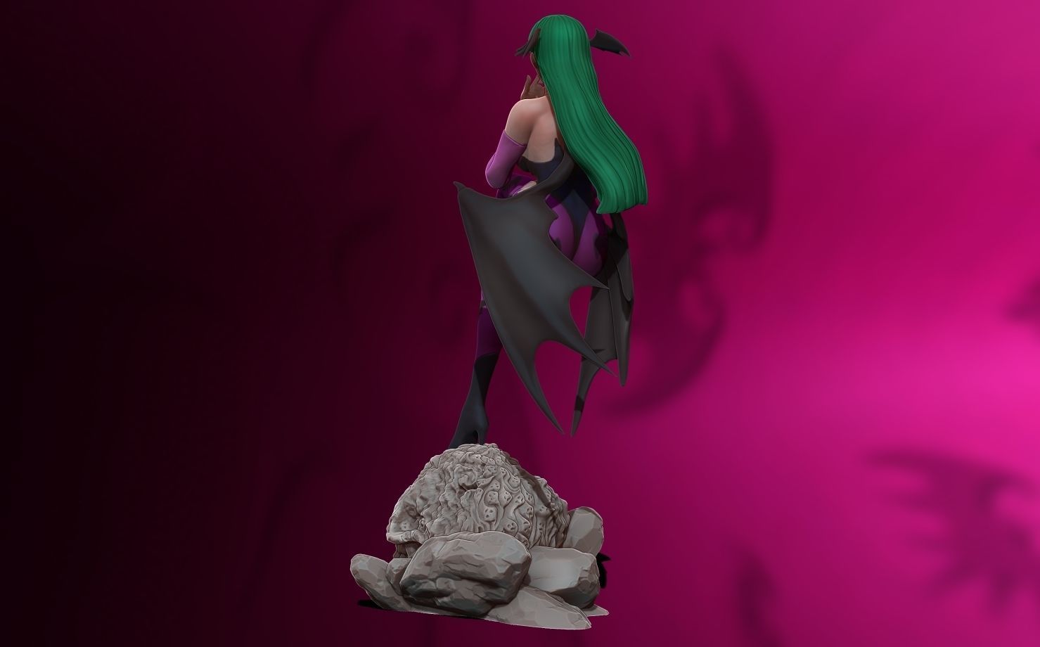 Morrigan Aensland 3d print figure statue - darsktalkers MvC 3D print model_5