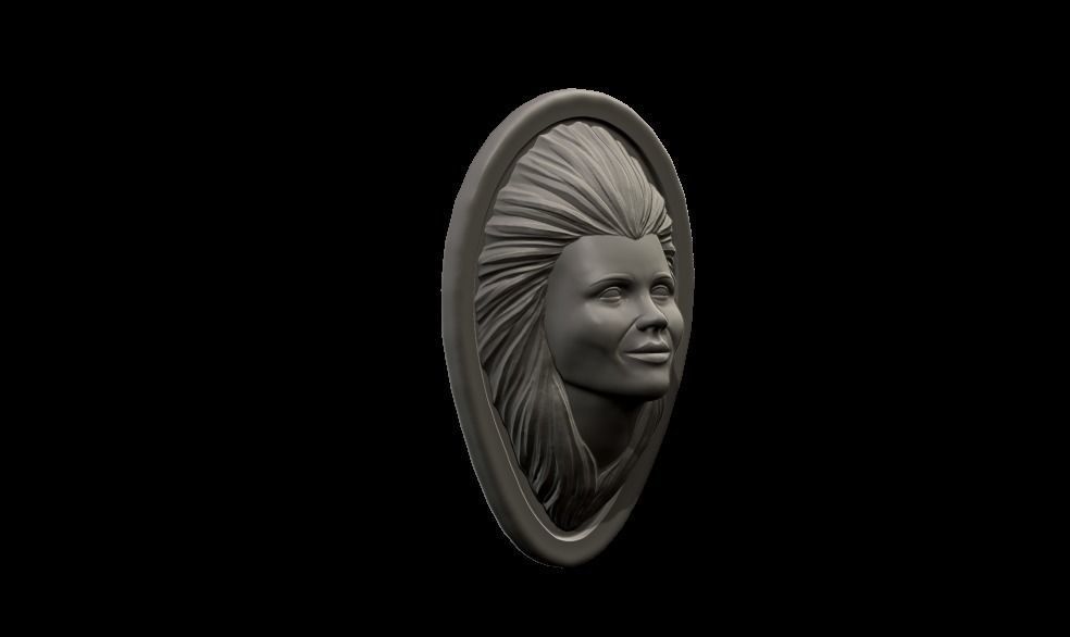 Woman Face 3d Model 3D print model_5