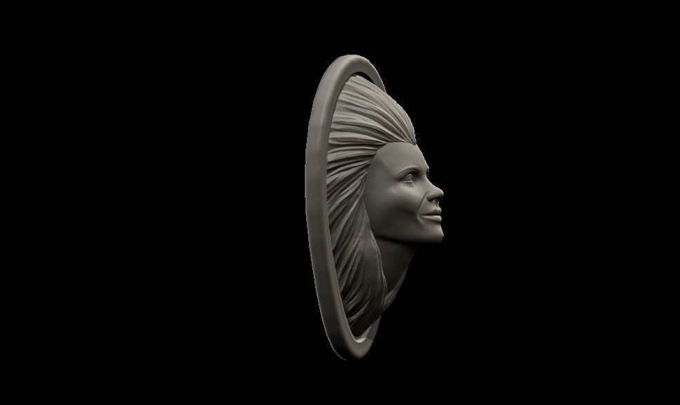 Woman Face 3d Model 3D print model_7
