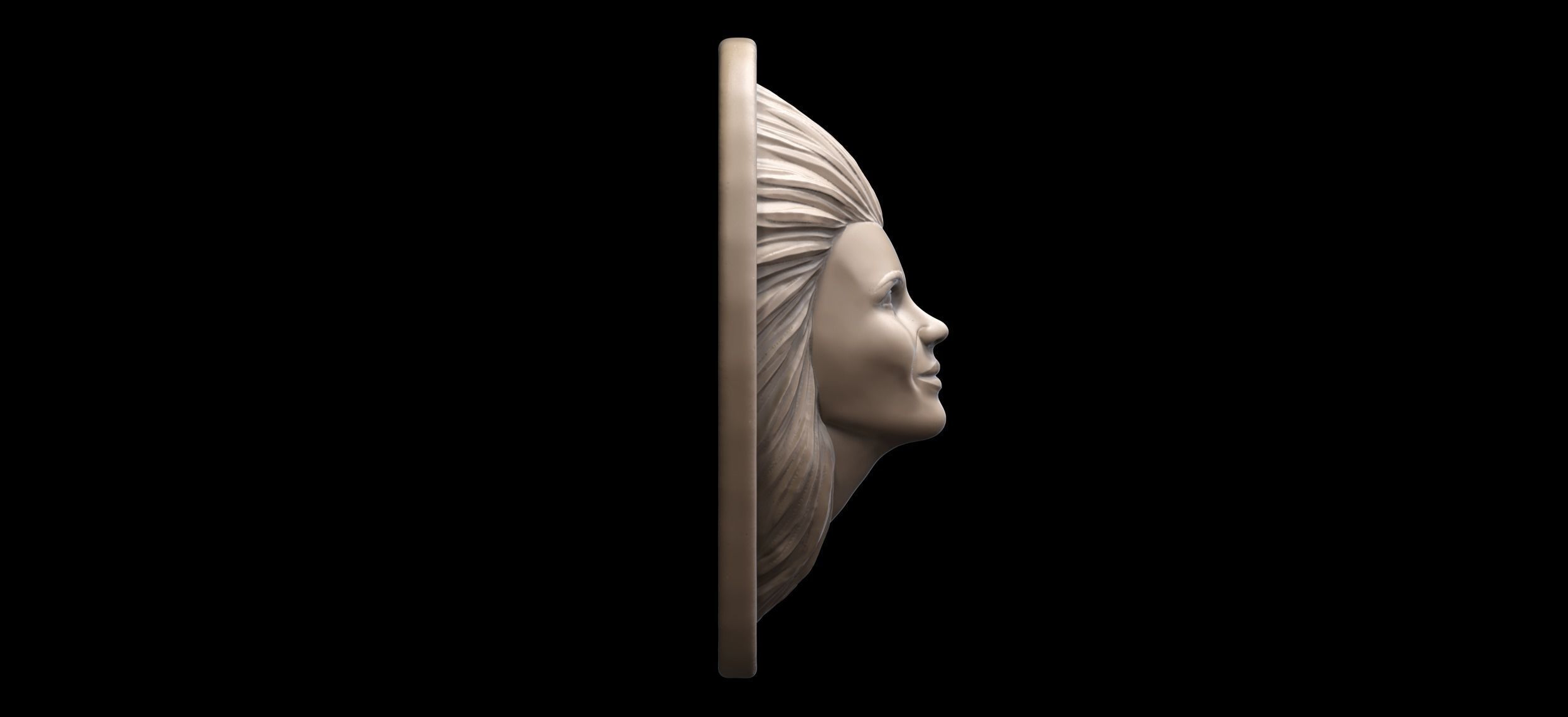 Woman Face 3d Model 3D print model_2
