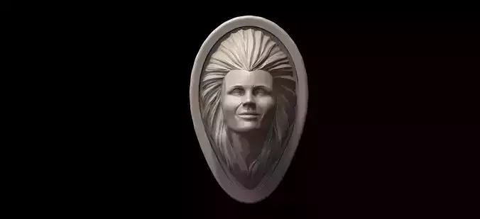 Woman Face 3d Model 3D print model