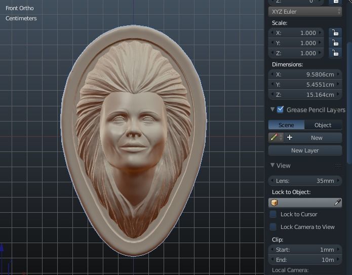 Woman Face 3d Model 3D print model_9