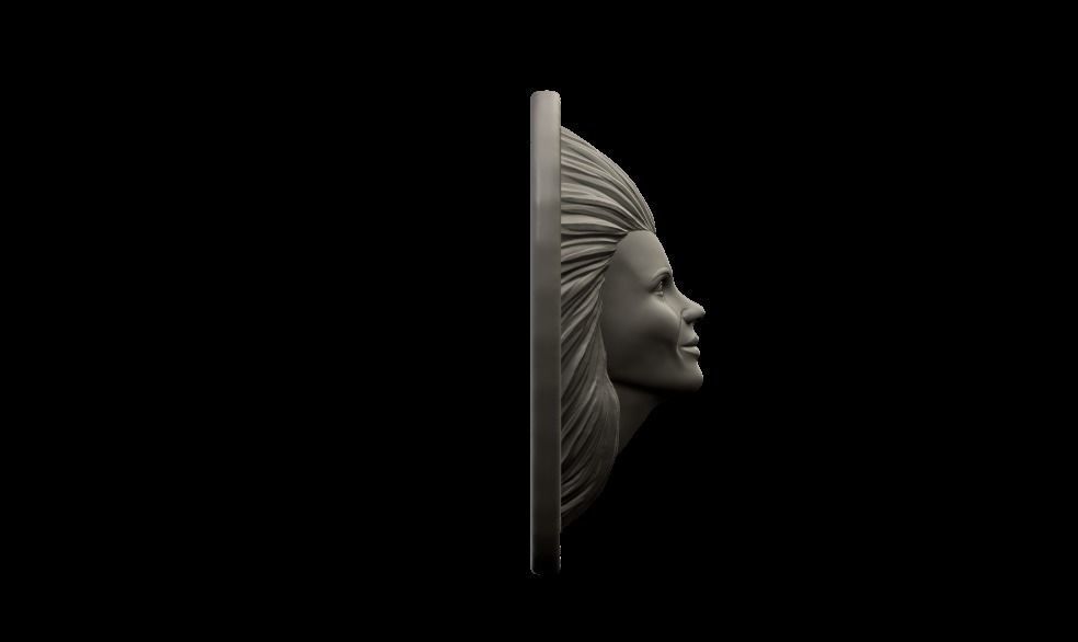 Woman Face 3d Model 3D print model_8