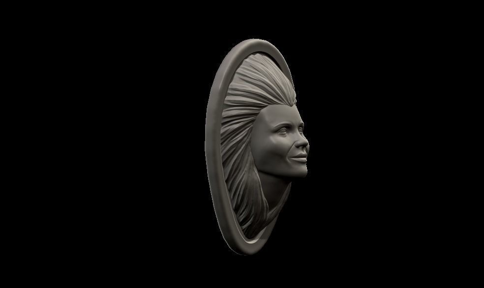 Woman Face 3d Model 3D print model_6