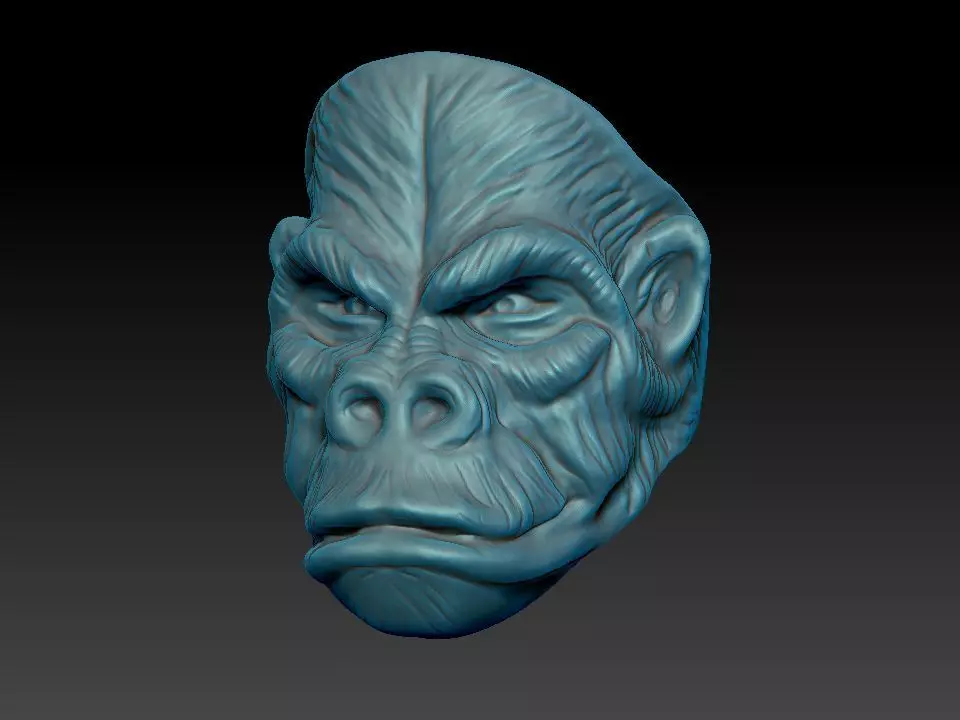 King Gorilla Ring 3D print model_0
