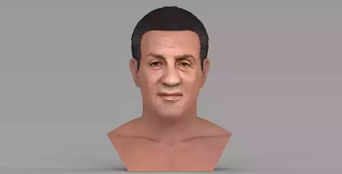 Sylvester Stallone Rocky Balboa bust for full color 3D printing 3D print model